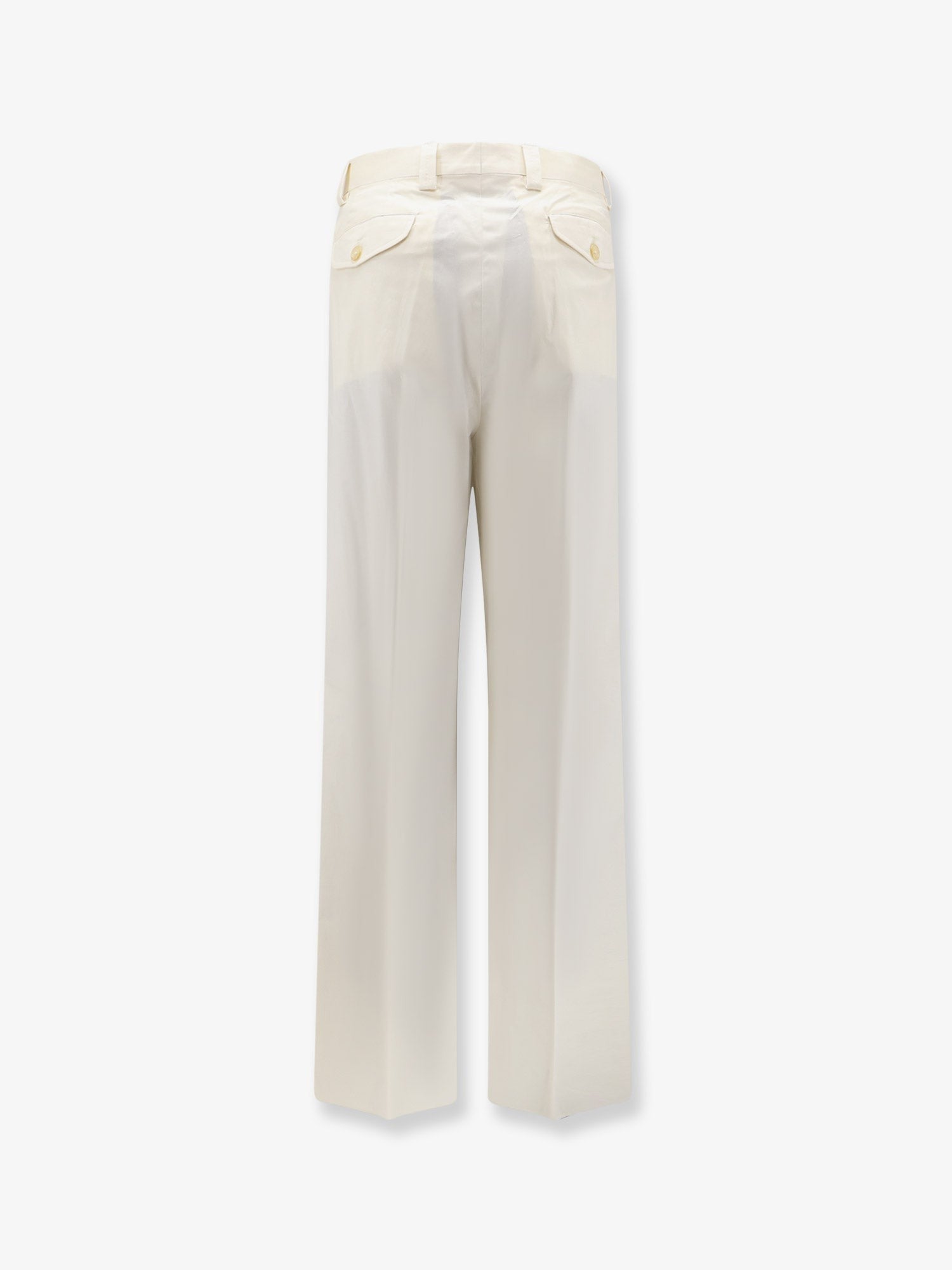 Laneus Men's Stretch Cotton Trousers White