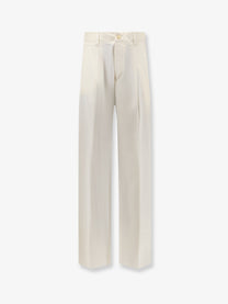 Laneus Men's Stretch Cotton Trousers White