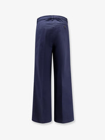 ASPESI Women's Stretch Cotton Trousers Blue