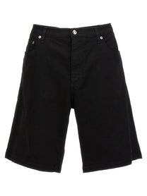 Dolce&amp;Gabbana Stretch Denim Bermuda Shorts Black