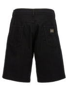 Dolce&amp;Gabbana Stretch Denim Bermuda Shorts Black, view 2