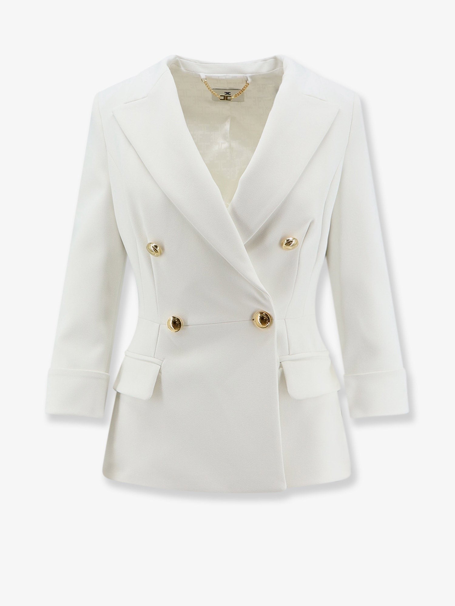 Elisabetta Franchi Women's Stretch Fabric Blazer White