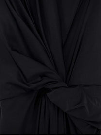 Balenciaga Women's Stretch Fabric Long Asymmetrical Dress Black