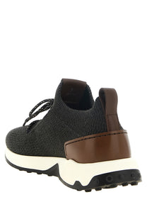 Tod's Stretch Fabric Sneakers Grey