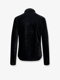 Gucci Men's Stretch GG Évoré Velvet Shirt Black