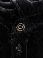 Gucci Men's Stretch GG Dévoré Velvet Shirt Black, view 5
