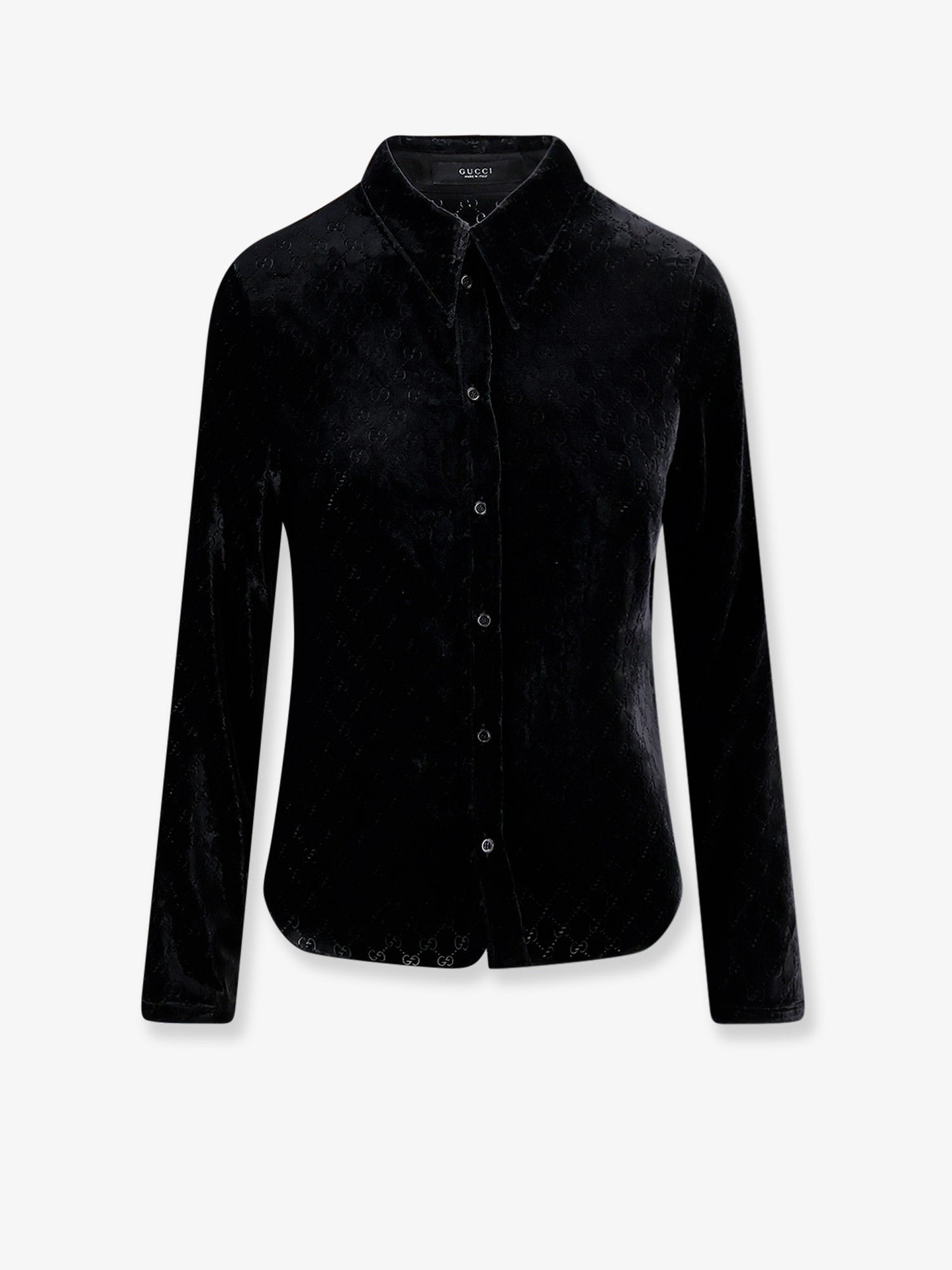 Gucci Men's GG Velvet Shirt Black