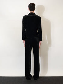 Gucci Men's Stretch GG Évoré Velvet Shirt Black