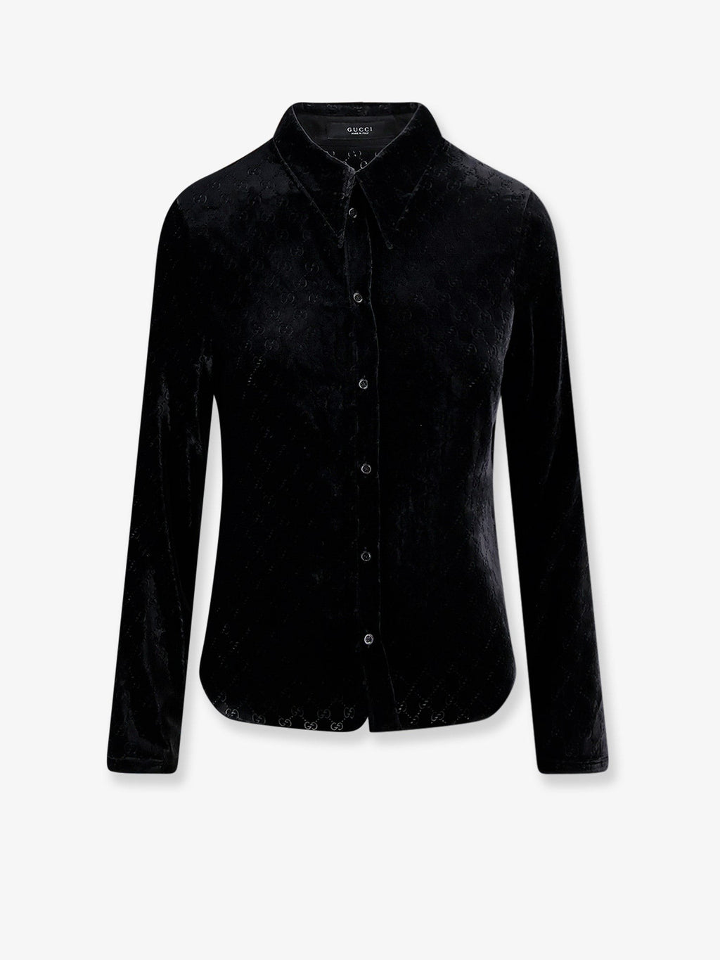 Gucci Men's GG Velvet Shirt Black