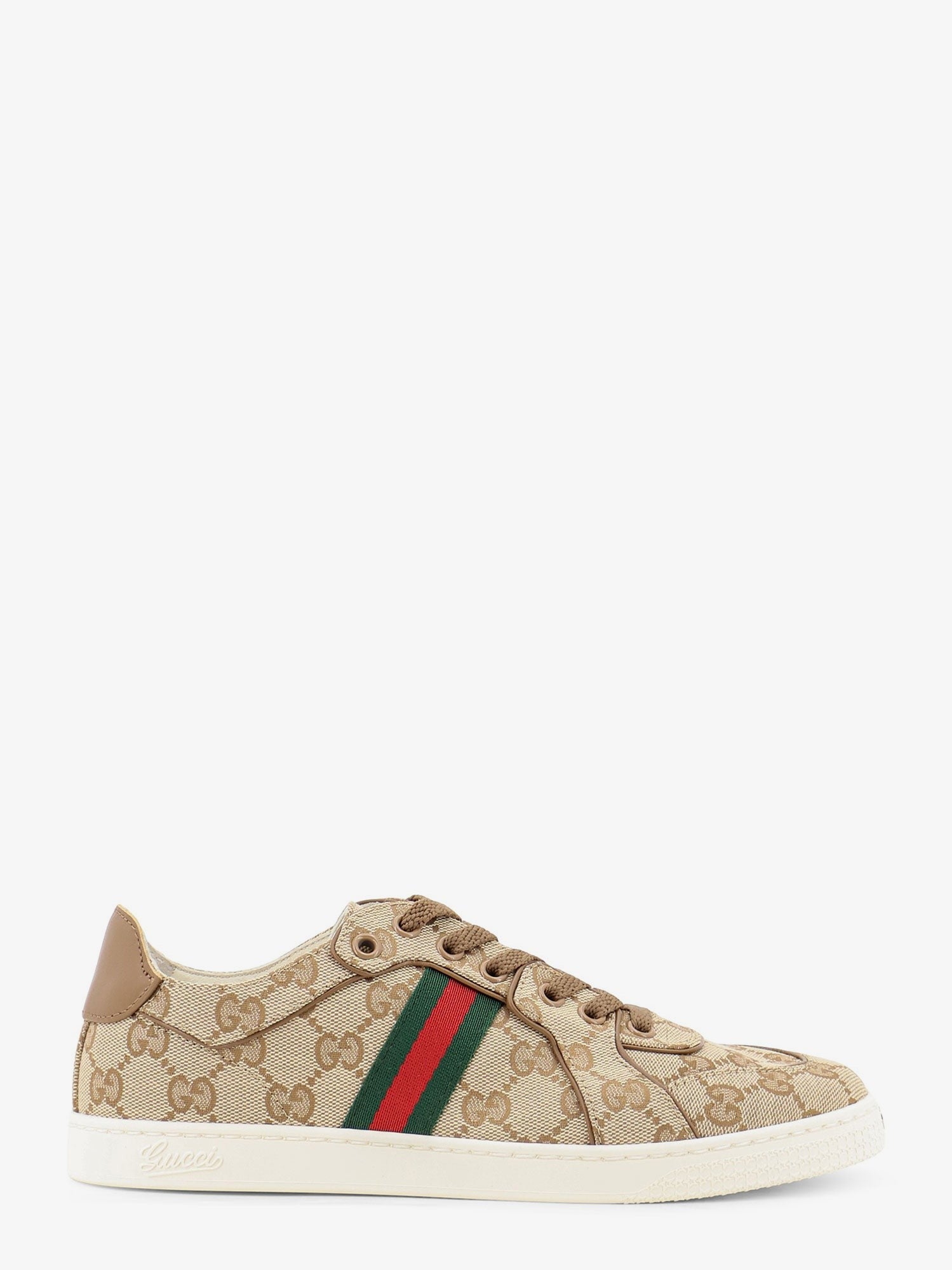 Gucci Women's Stretch GG Fabric Sneakers Beige