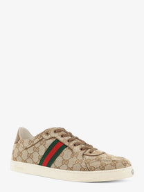 Gucci Men's Stretch GG Fabric Sneakers Beige