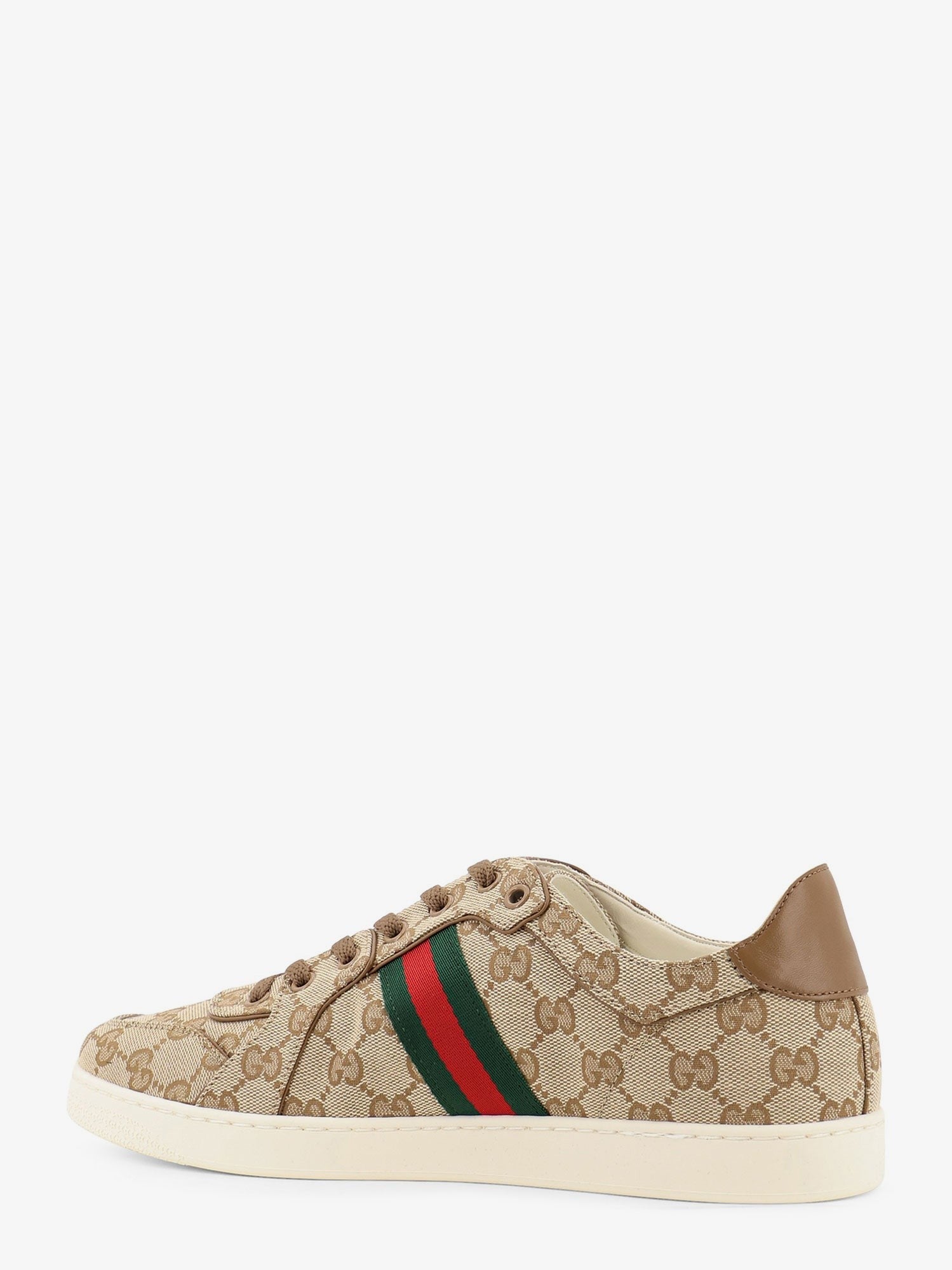Gucci Men's Stretch GG Fabric Sneakers Beige