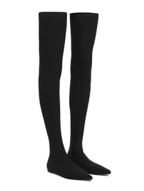 Dolce &amp; Gabbana Women's Stretch Jersey Cuissard Boot Black, view 2