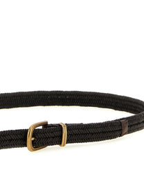 Brunello Cucinelli Stretch Leather Belt Brown