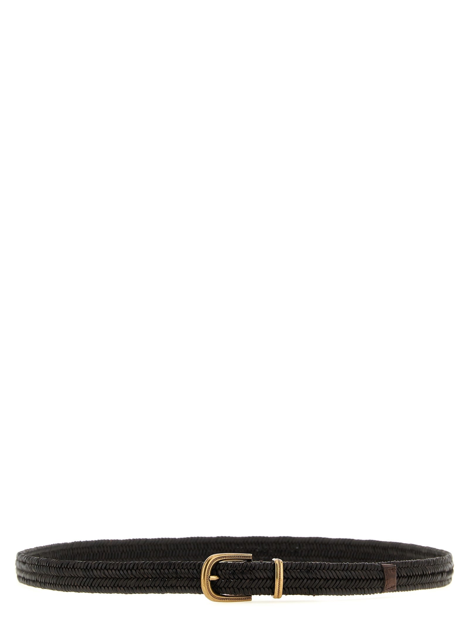 Brunello Cucinelli Stretch Leather Belt Brown