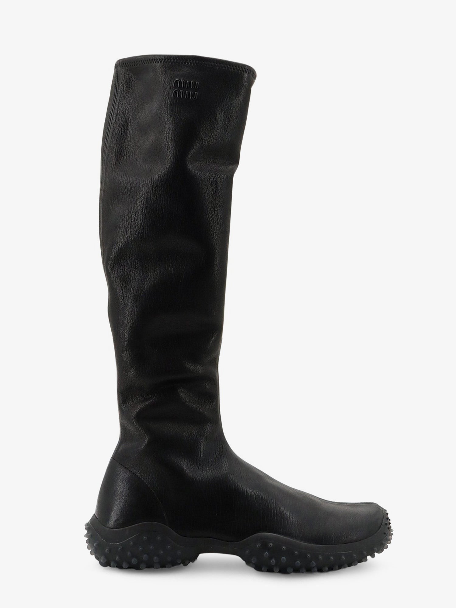 Miu Miu Women's Stretch Leather Boots Black