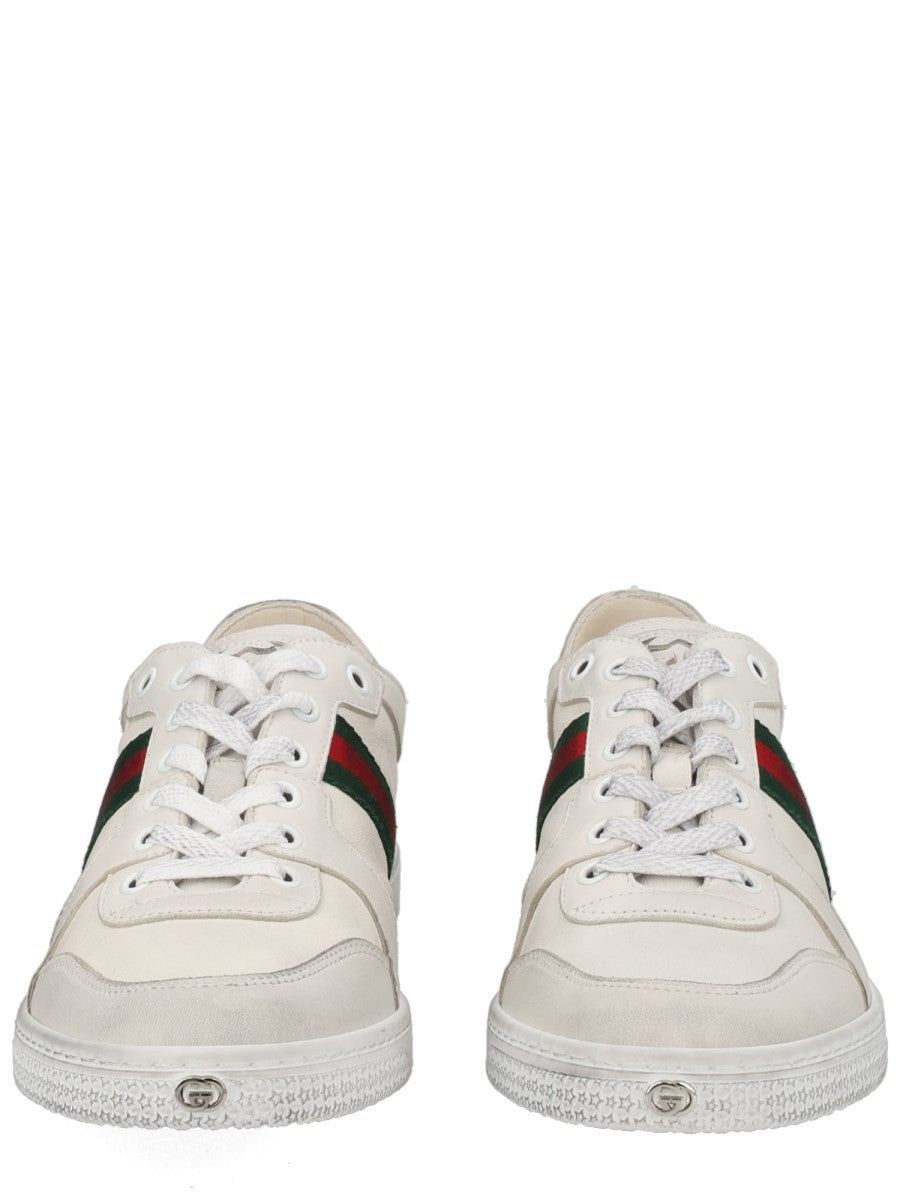 Gucci Women's Stretch Leather Effect Sneaker White