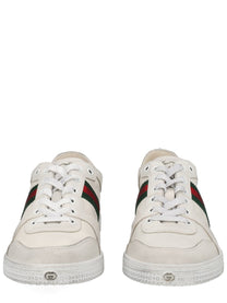 Gucci Women's Stretch Leather Effect Sneaker White