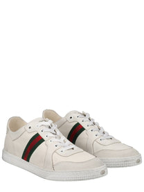 Gucci Women's Stretch Leather Effect Sneaker White