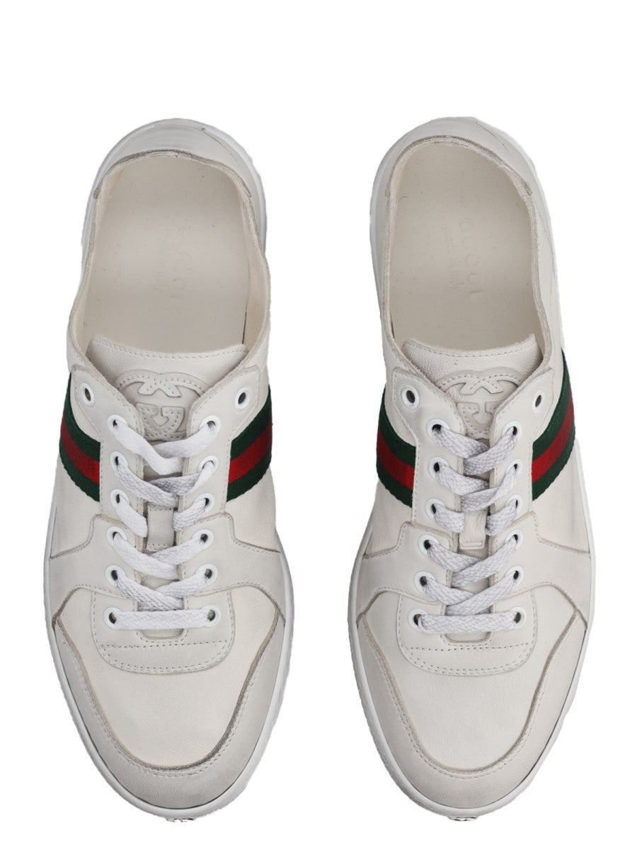 Gucci Women's Stretch Leather Effect Sneaker White