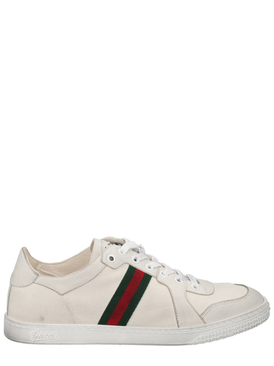 Gucci Women's Stretch Leather Effect Sneaker White