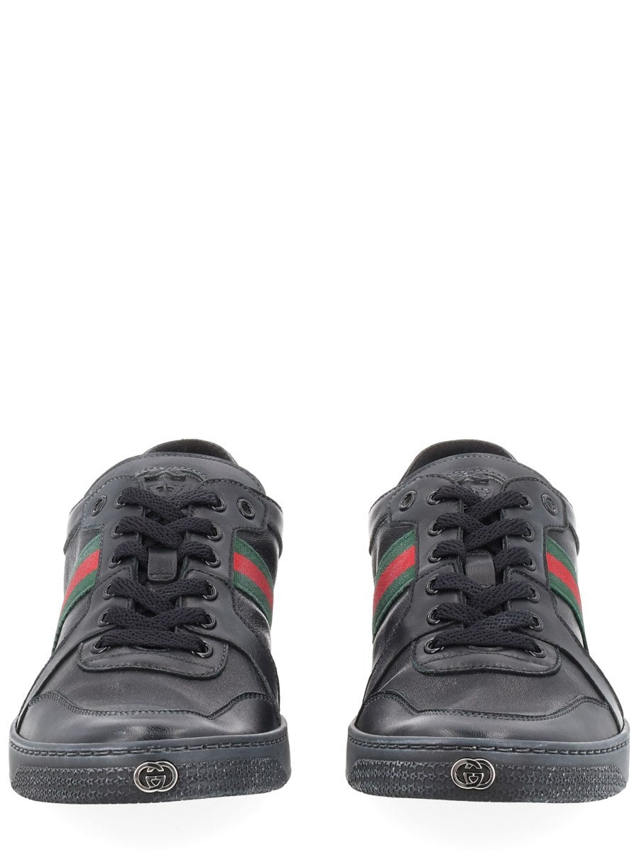 Gucci Men's Stretch Leather Effect Sneaker Black