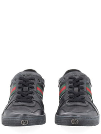 Gucci Men's Stretch Leather Effect Sneaker Black