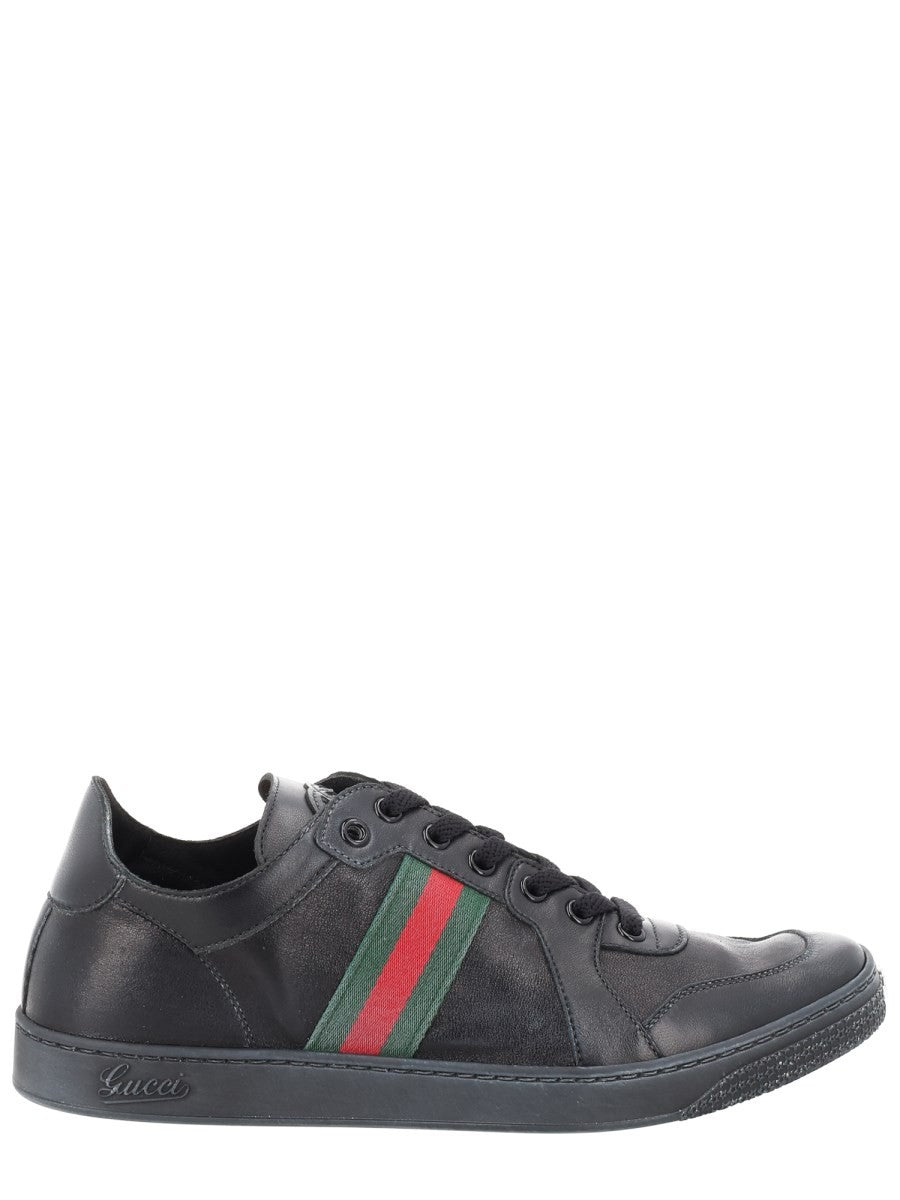 Gucci Men's Stretch Leather Effect Sneaker Black