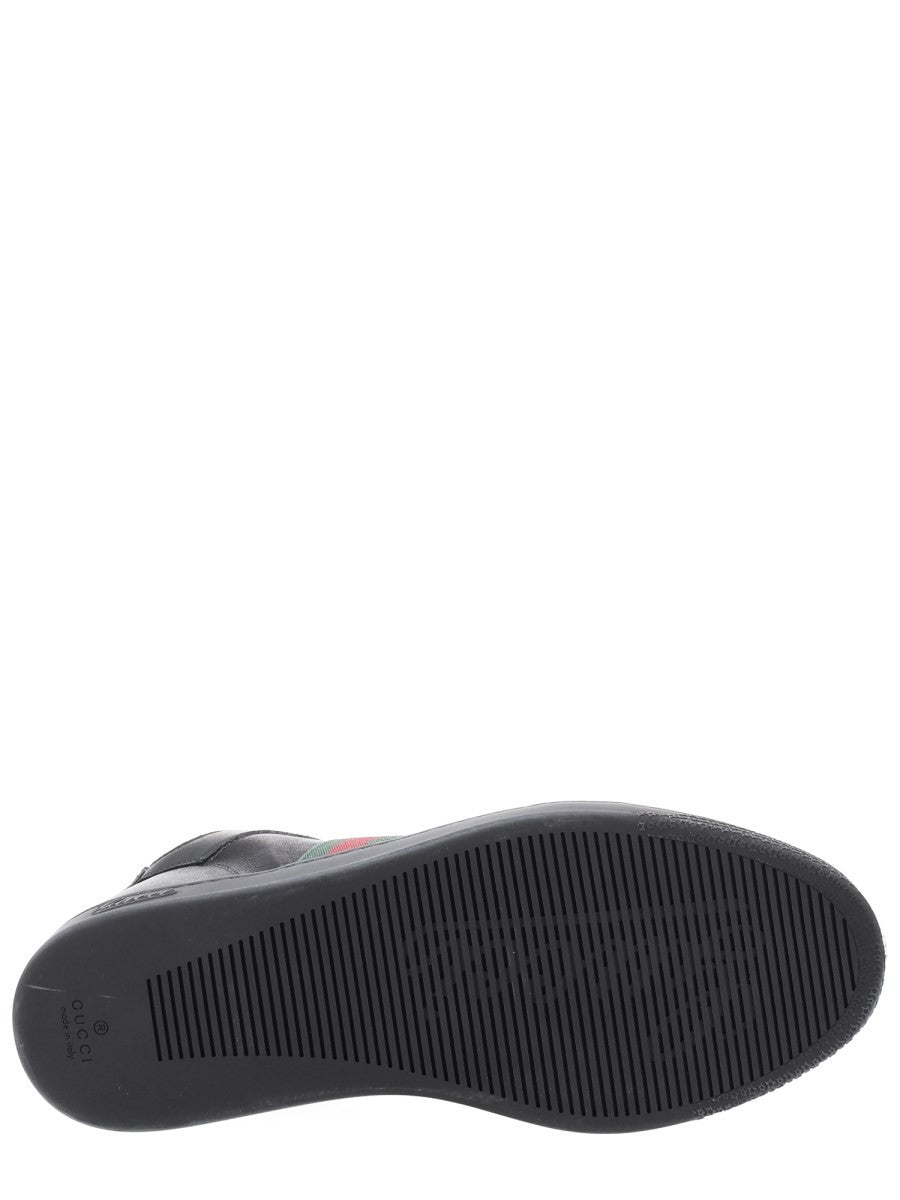 Gucci Men's Stretch Leather Effect Sneaker Black