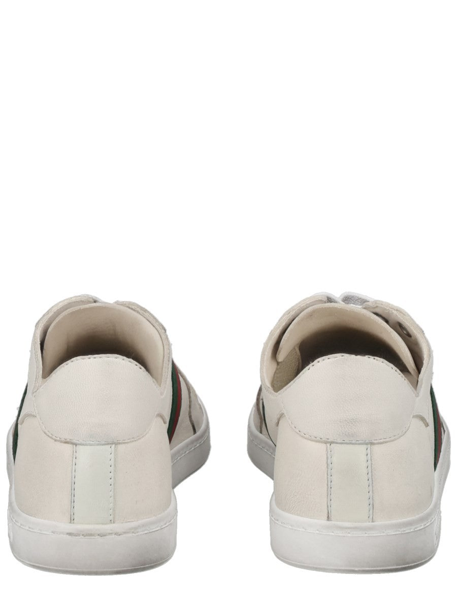 Gucci Women's Stretch Leather Effect Sneaker White
