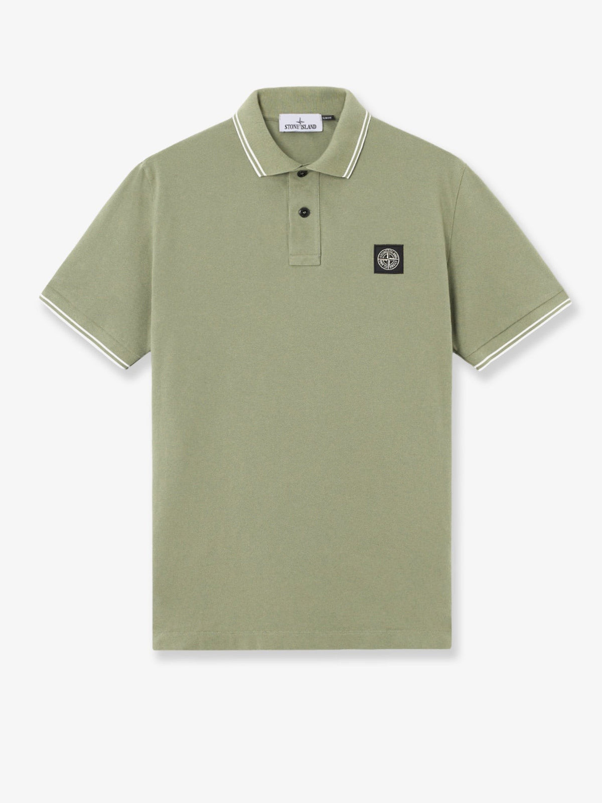 Stone Island Men's Stretch Organic Cotton Polo Shirt Green