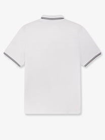 Stone Island Men's Stretch Organic Cotton Polo Shirt White, view 2