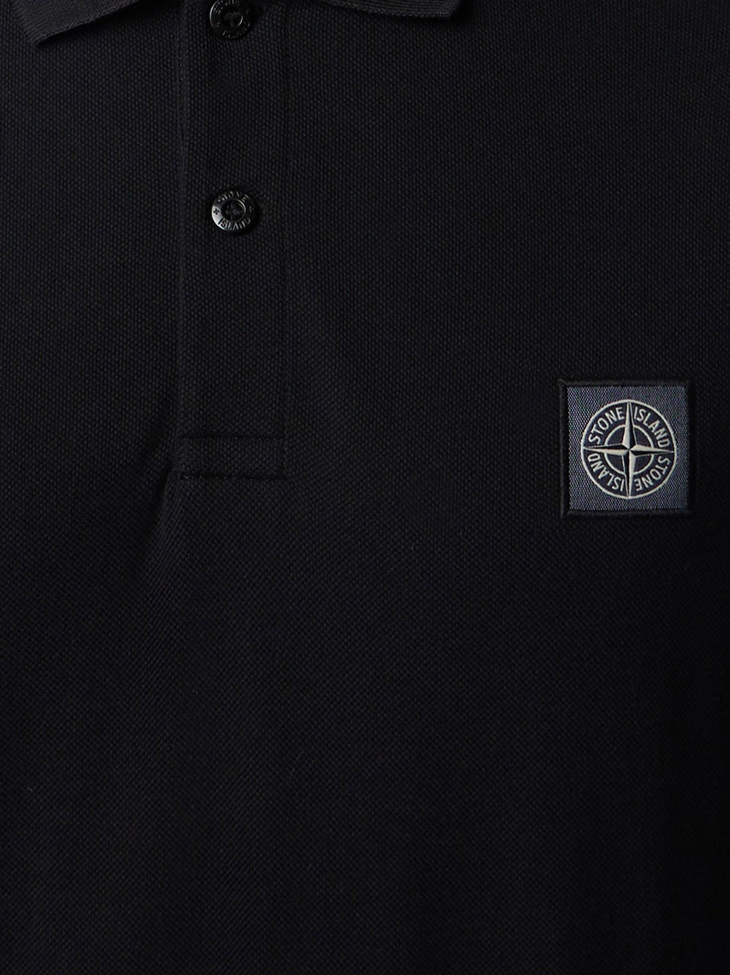 Stone Island Men's Stretch Organic Cotton Polo Shirt Black