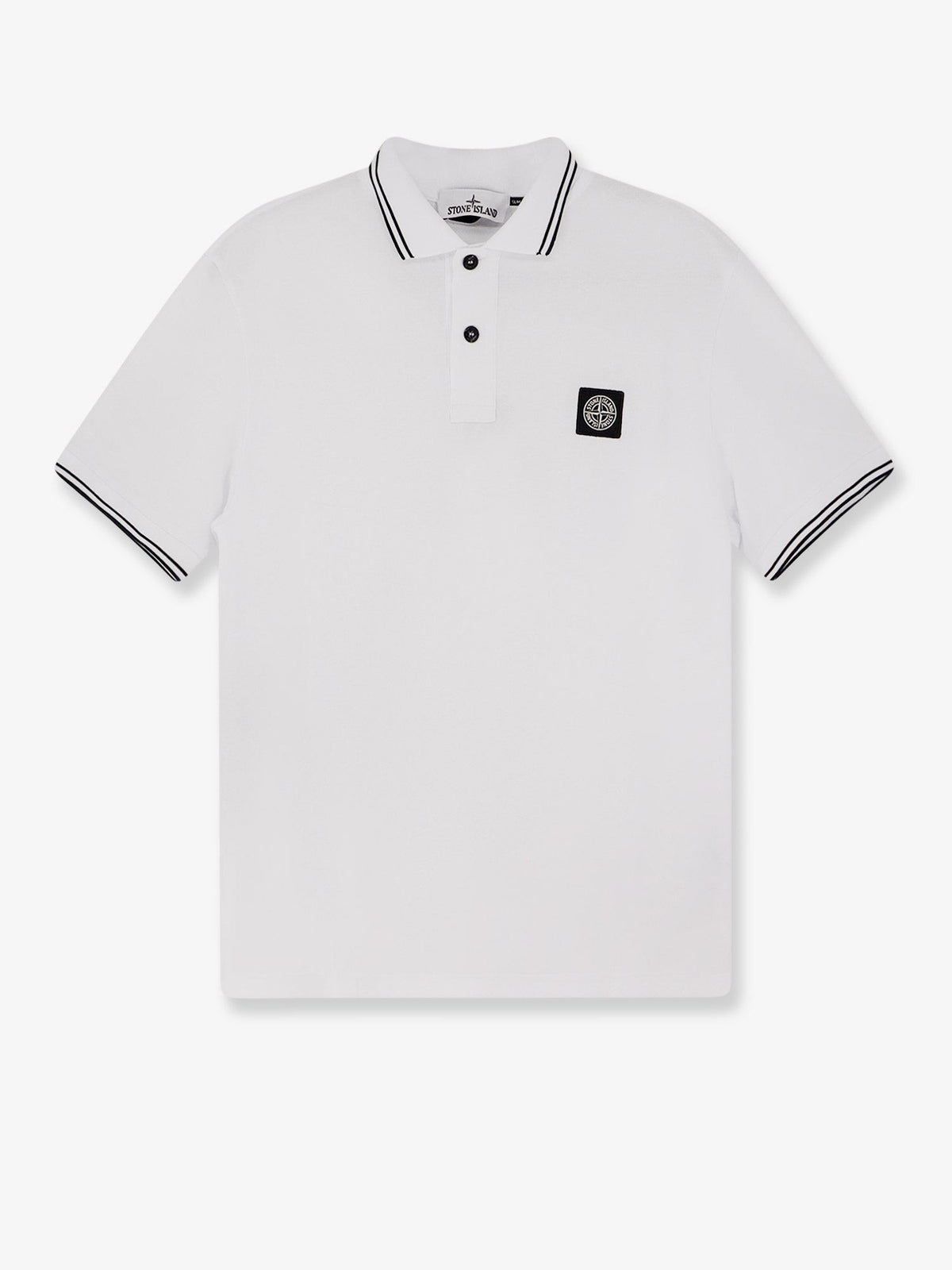 Stone Island Men's Stretch Organic Cotton Polo Shirt White