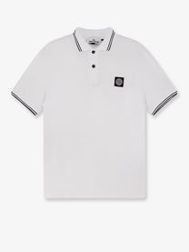 Stone Island Men's Stretch Organic Cotton Polo Shirt White