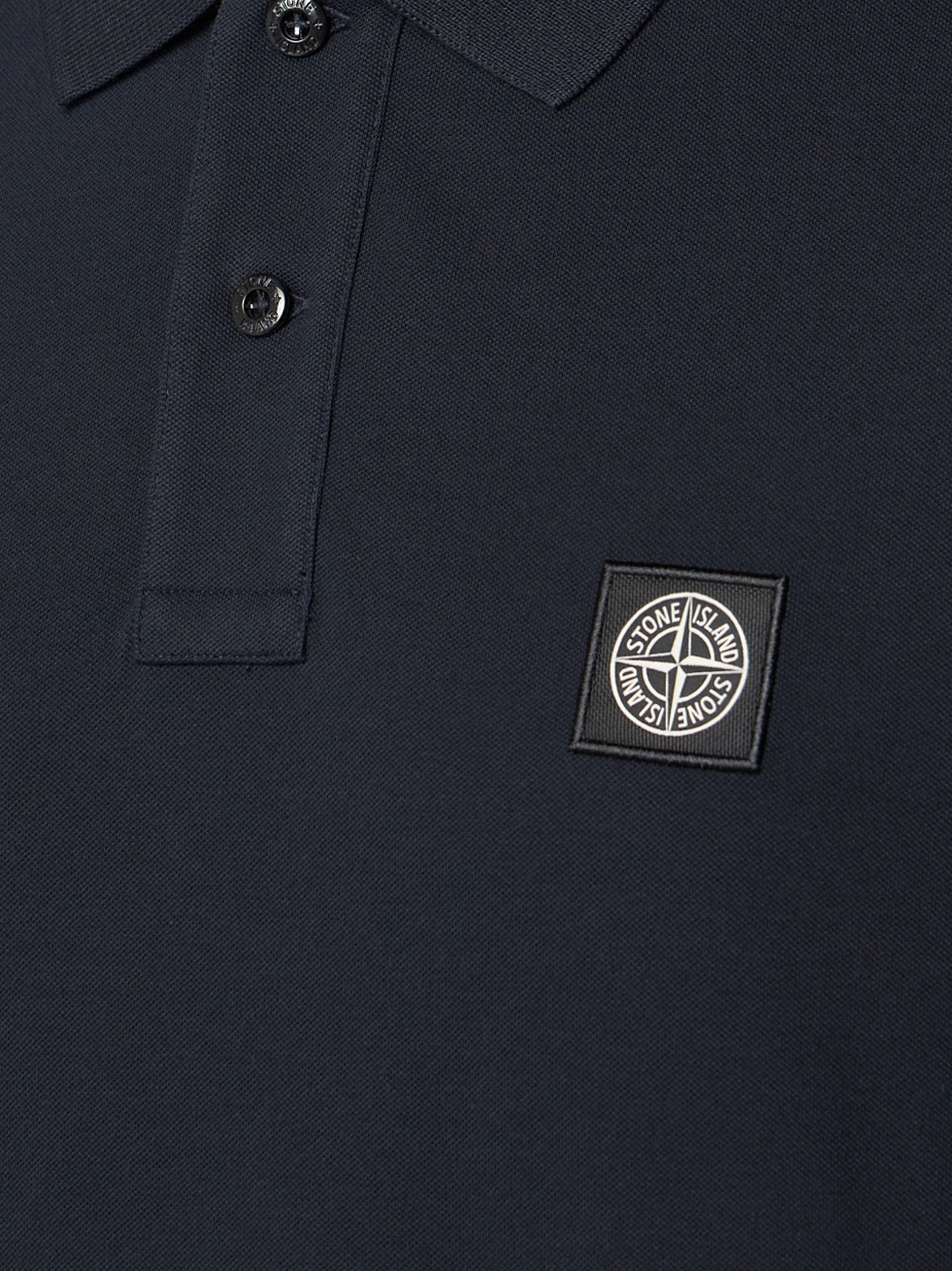 Stone Island Men's Stretch Organic Cotton Polo Shirt Blue