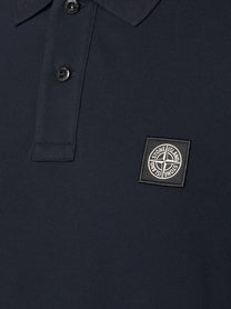 Stone Island Men's Stretch Organic Cotton Polo Shirt Blue