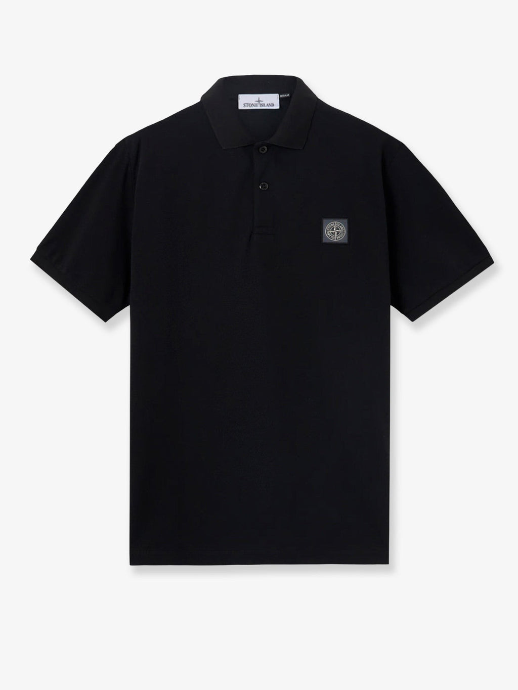 Stone Island Men's Stretch Organic Cotton Polo Shirt Black