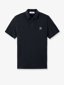 Stone Island Men's Stretch Organic Cotton Polo Shirt Blue