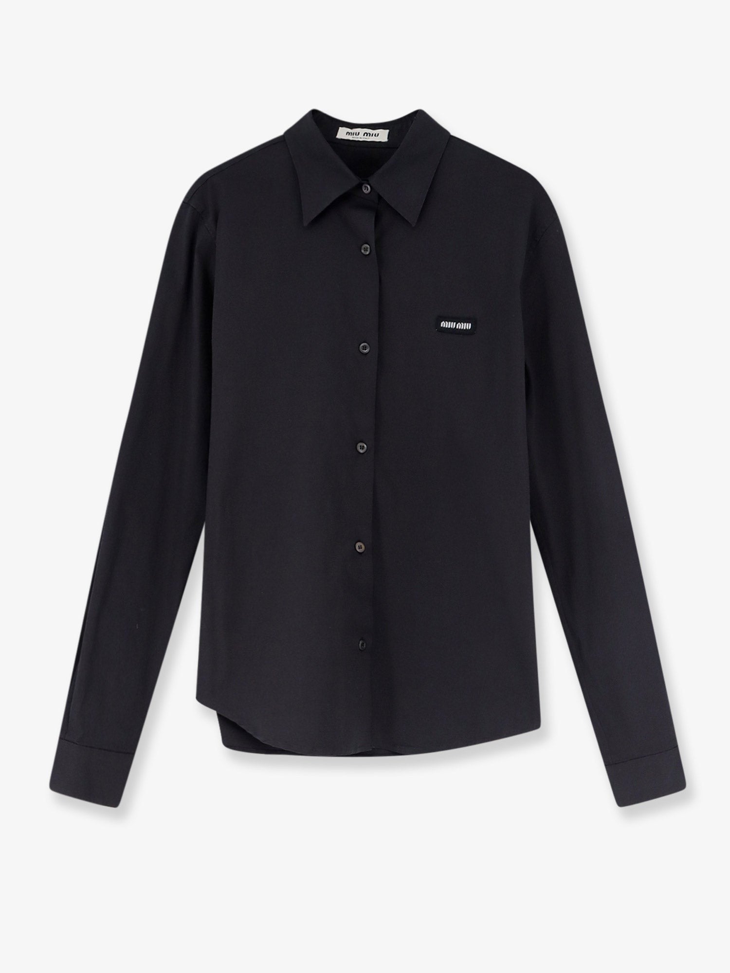 Miu Miu Women's Stretch Poplin Shirt Black