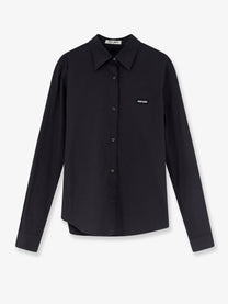 Miu Miu Women's Stretch Poplin Shirt Black