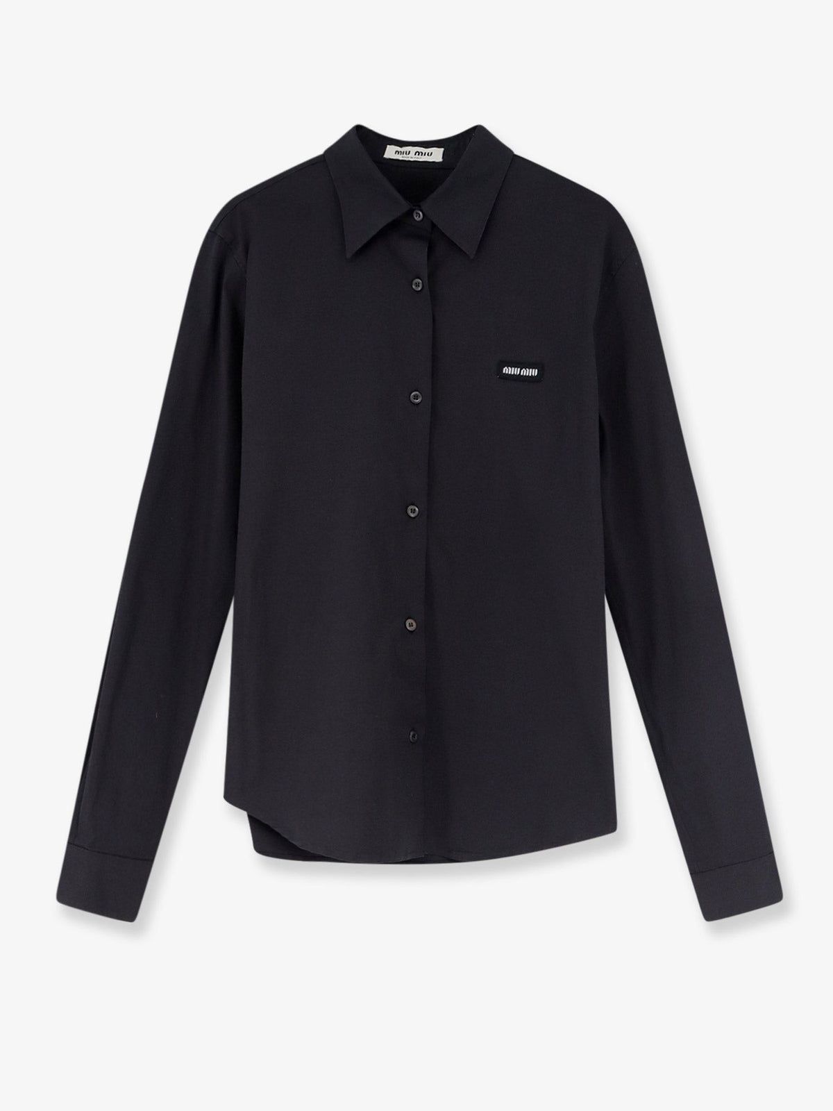 Miu Miu Women's Stretch Poplin Shirt Black