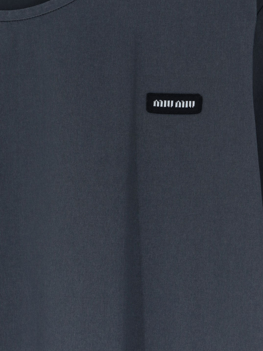 Miu Miu Women's Stretch Poplin Top Ematite
