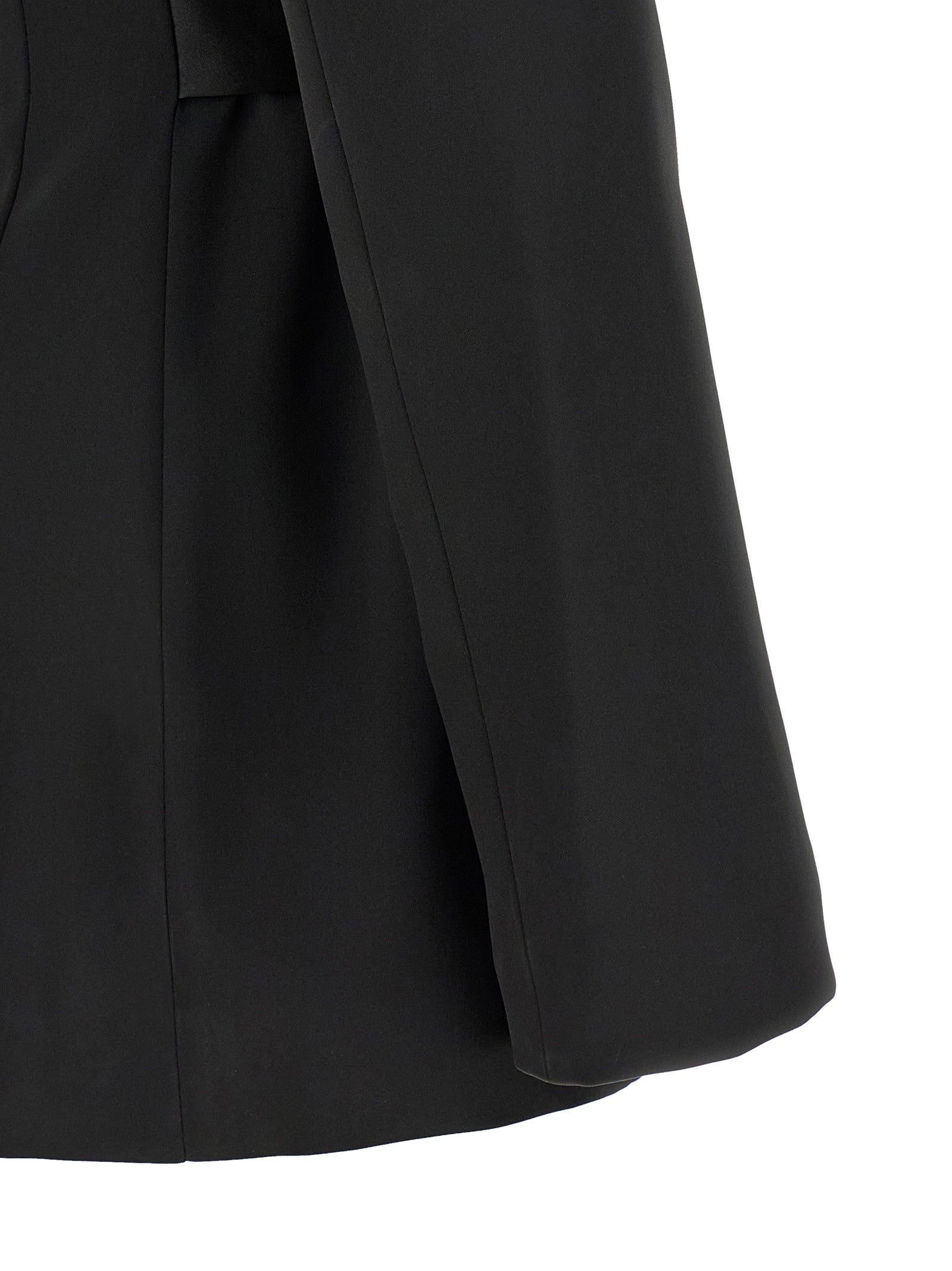 Elisabetta Franchi Stretch Satin Blazer Black