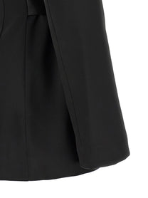 Elisabetta Franchi Stretch Satin Blazer Black