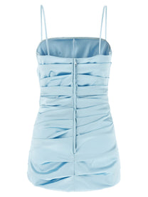 Dolce &amp; Gabbana Stretch Satin Dress Blue