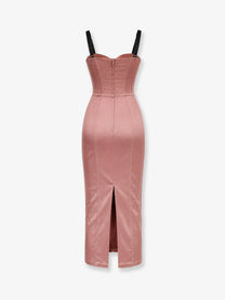 Dolce &amp; Gabbana Women's Stretch Satin Dress Pink