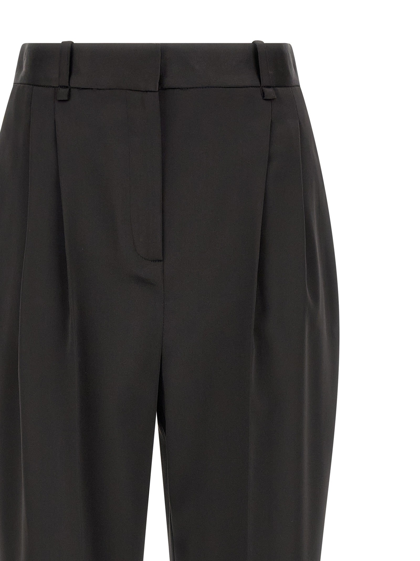 Elisabetta Franchi Stretch Satin Pants Black