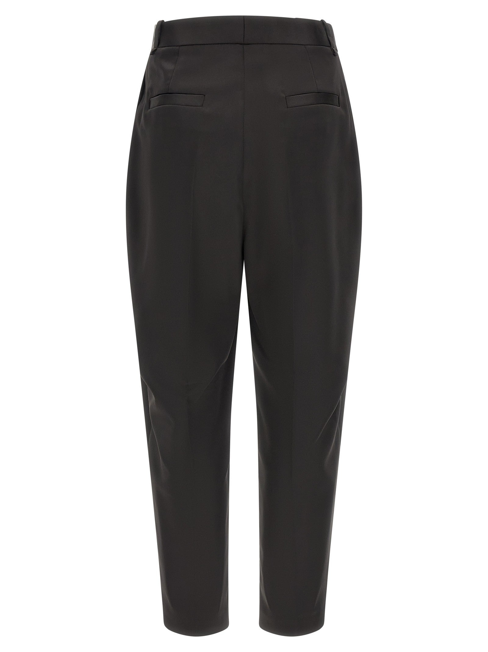 Elisabetta Franchi Stretch Satin Pants Black