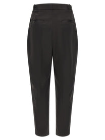 Elisabetta Franchi Stretch Satin Pants Black